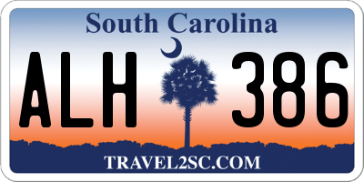 SC license plate ALH386