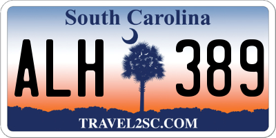SC license plate ALH389