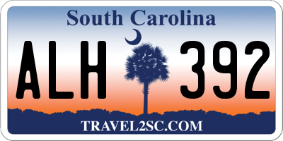 SC license plate ALH392