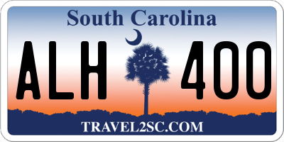 SC license plate ALH400