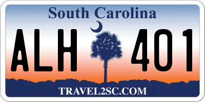 SC license plate ALH401