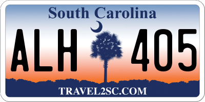 SC license plate ALH405