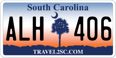 SC license plate ALH406