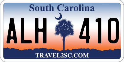 SC license plate ALH410