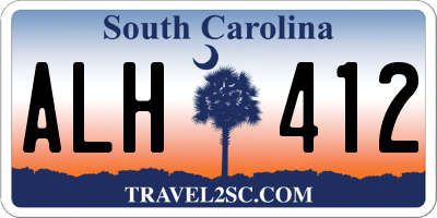 SC license plate ALH412