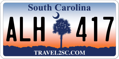 SC license plate ALH417