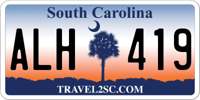 SC license plate ALH419