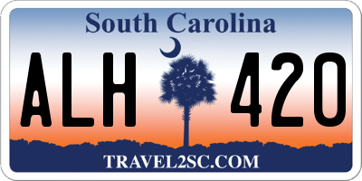 SC license plate ALH420