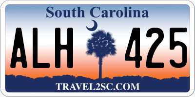 SC license plate ALH425