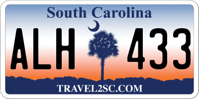 SC license plate ALH433