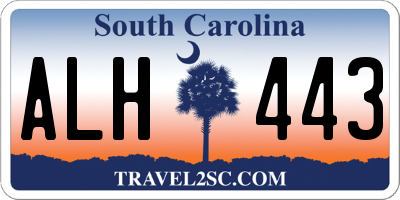 SC license plate ALH443