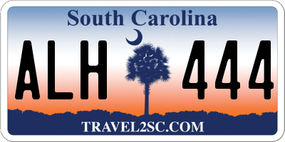 SC license plate ALH444