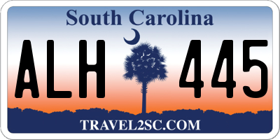 SC license plate ALH445
