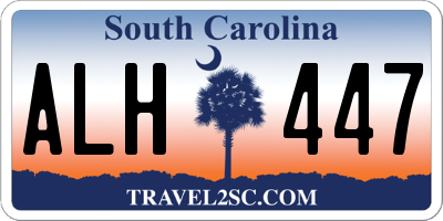 SC license plate ALH447