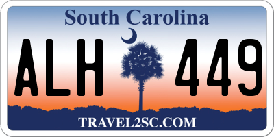 SC license plate ALH449