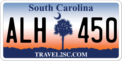 SC license plate ALH450