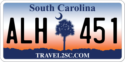 SC license plate ALH451