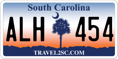 SC license plate ALH454