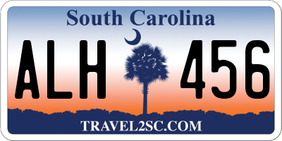 SC license plate ALH456