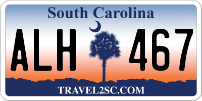SC license plate ALH467