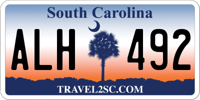 SC license plate ALH492