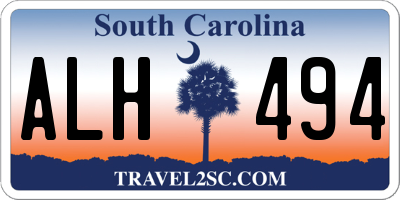 SC license plate ALH494