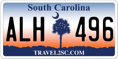 SC license plate ALH496
