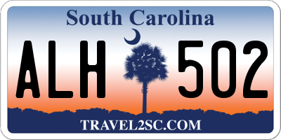SC license plate ALH502