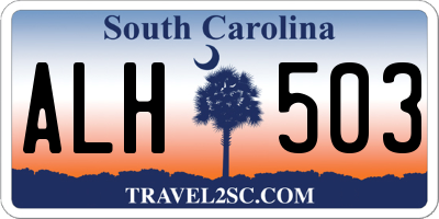 SC license plate ALH503