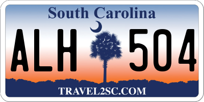 SC license plate ALH504