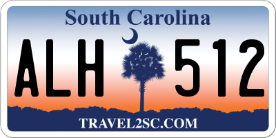 SC license plate ALH512