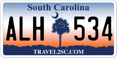 SC license plate ALH534
