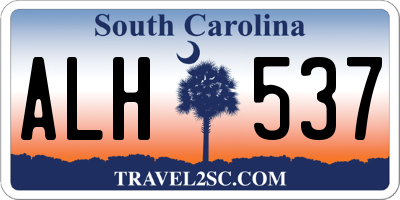SC license plate ALH537