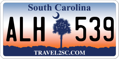 SC license plate ALH539