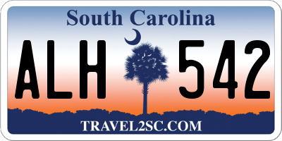 SC license plate ALH542