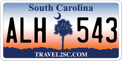 SC license plate ALH543