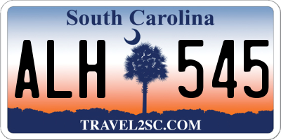 SC license plate ALH545