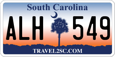 SC license plate ALH549