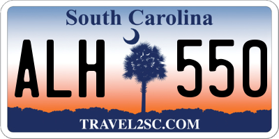 SC license plate ALH550