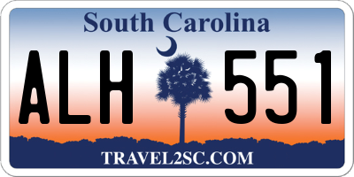 SC license plate ALH551