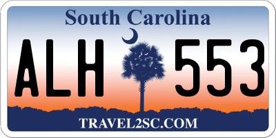 SC license plate ALH553