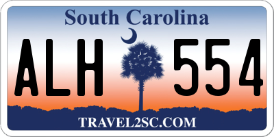 SC license plate ALH554