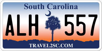 SC license plate ALH557