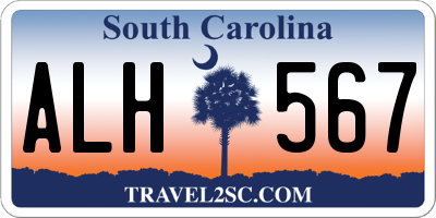 SC license plate ALH567