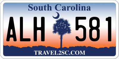 SC license plate ALH581