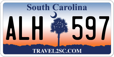 SC license plate ALH597