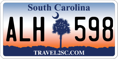 SC license plate ALH598
