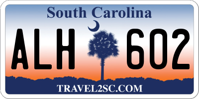 SC license plate ALH602