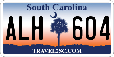 SC license plate ALH604