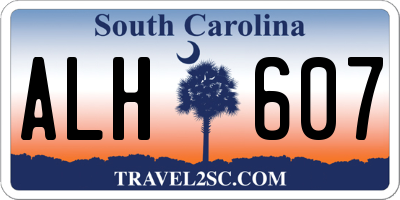 SC license plate ALH607